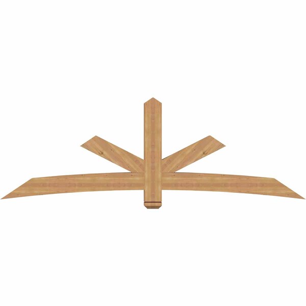 Ekena Millwork Alberta Smooth Timber Gable Bracket, Western Red Cedar, 96"W x 32"H x 5 1/2"D x 5 1/2"F, 8/12 Pitch GBW096X32X0606ALB00SWR - main